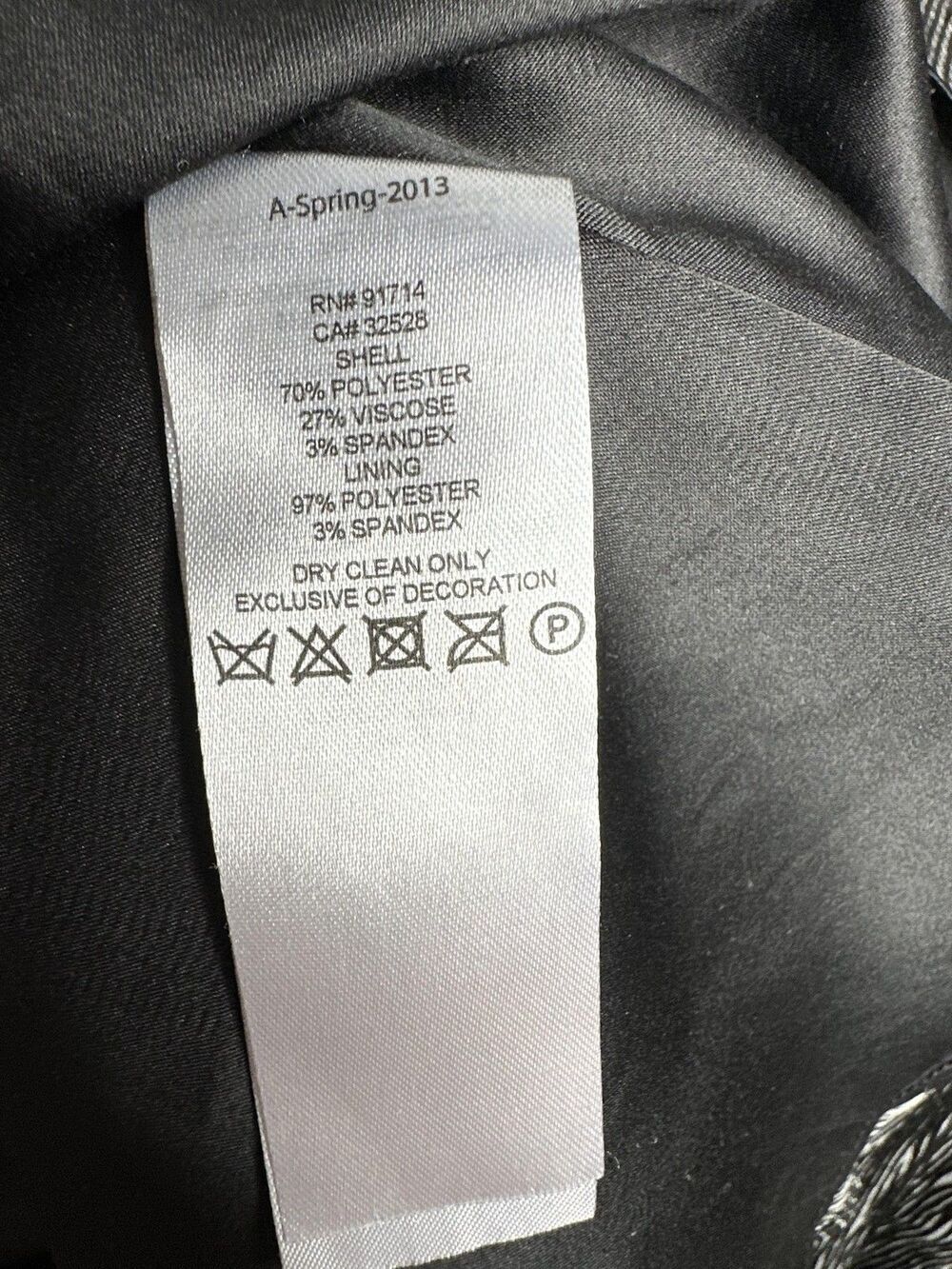 Armani Exchange Dress Womens Size XS Silver Metallic Jacquard Fit & Flare Party - Picture 5 of 7